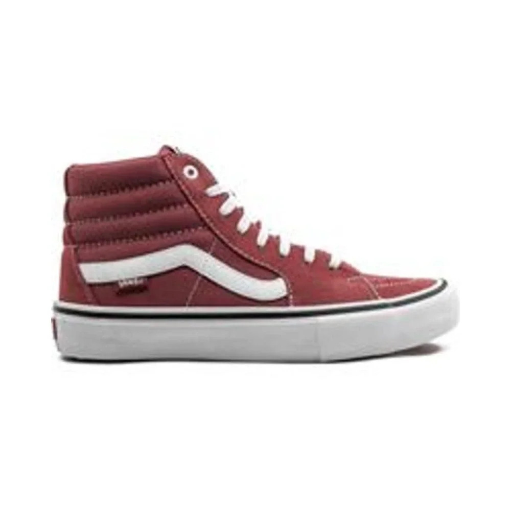 Vans Kids Sk8-Hi Windsor Wine Suede Leather‎ Skate Shoes Sneakers Size 10.5